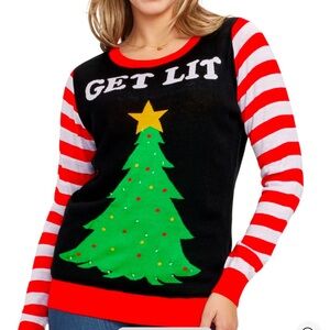 Tipsy Elves Get Lit Light Up Ugly Christmas Sweater